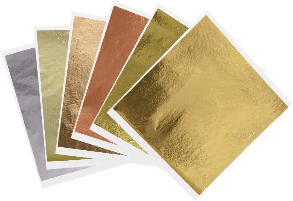 600Pcs Gold Leaf Sheets for DIY Crafts, 6 Colors, 3.15x3.35 Inch, Home Decor
600Pcs Gold Leaf Sheets for DIY Crafts, 6 Colors, 3.15x3.35 Inch, Home Decor