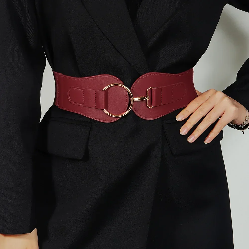 Fashion Women Cummerbunds Belt Wide Metal Buckle Belt Coat Jeans PU Elastic Belt Apparel Accessories Dress Suit Decorative Belt
Fashion Women Cummerbunds Belt Wide Metal Buckle Belt Coat Jeans PU Elastic Belt Apparel Accessories Dress Suit Decorative Belt