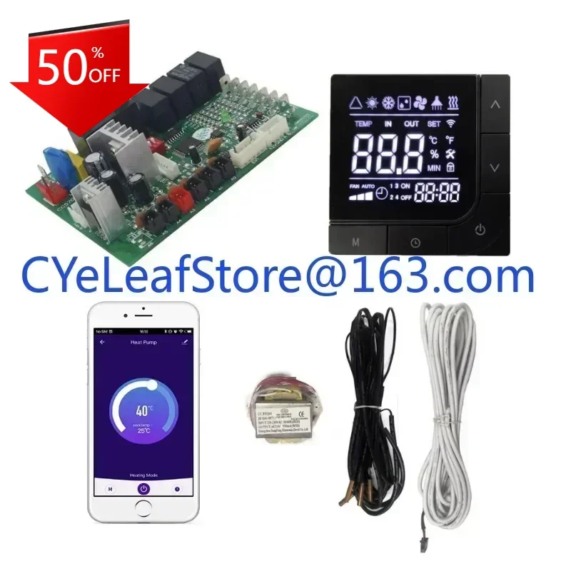 PCBA Air Source Water Source Water Heater Heat Pump Controller Control Board Wifi Tuya Heat Pump CC570N
PCBA Air Source Water Source Water Heater Heat Pump Controller Control Board Wifi Tuya Heat Pump CC570N