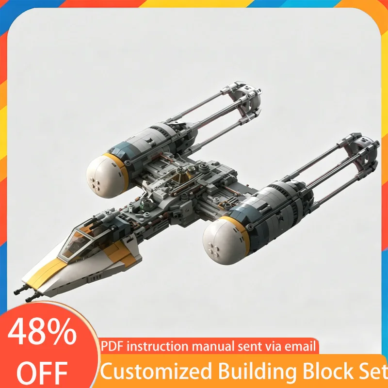 892 детали: Конструктор «Звездный истребитель BTL-A4 Y-Wing» (MOC) для самостоятельной сборки, подарок для взрослых и детей
892 детали: Конструктор «Звездный истребитель BTL-A4 Y-Wing» (MOC) для самостоятельной сборки, подарок для взрослых и детей