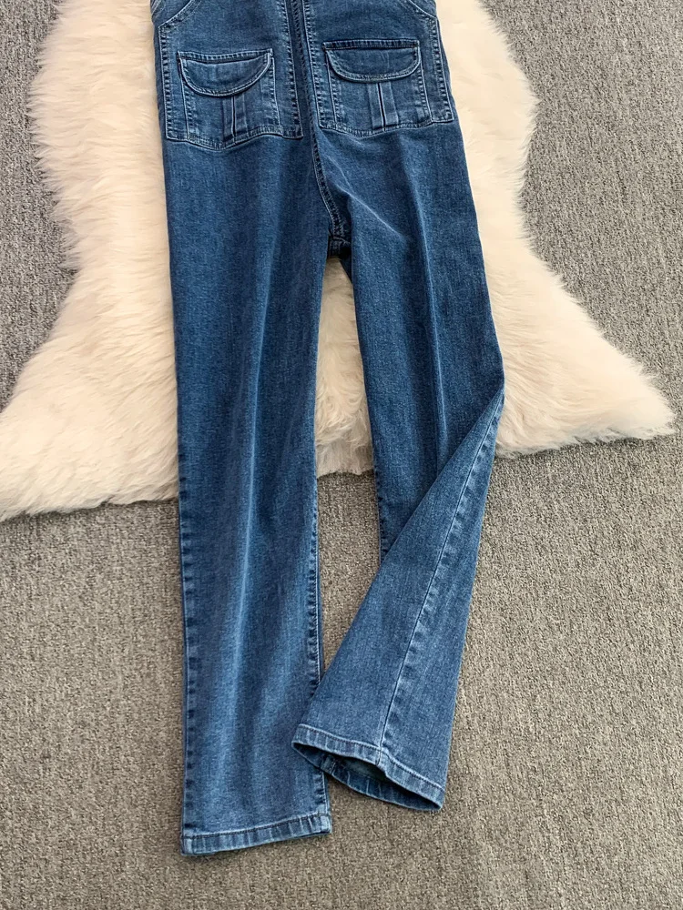 American Sle Sexy Wide Leg Pants High Waist Adjusted Strap Suit for Women Slimming Design Summer New Arrival
American Sle Sexy Wide Leg Pants High Waist Adjusted Strap Suit for Women Slimming Design Summer New Arrival