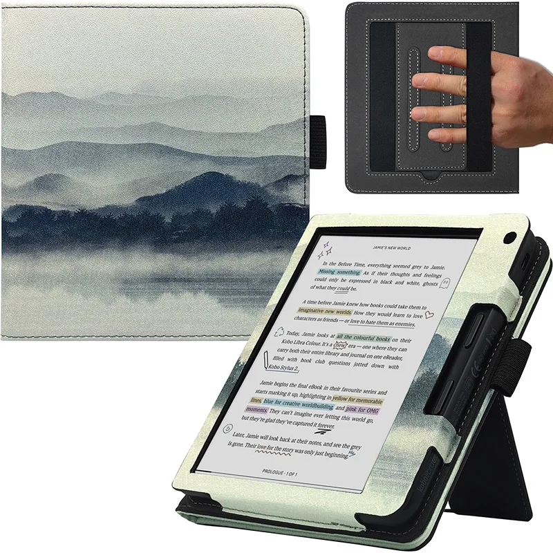Double Stand Case for 7" Kobo Libra Colour (2024) / Kobo Libra 2 (2021) / Libra H2O Cover with Auto Sleep/Wake Double Hand Strap
Double Stand Case for 7" Kobo Libra Colour (2024) / Kobo Libra 2 (2021) / Libra H2O Cover with Auto Sleep/Wake Double Hand Strap