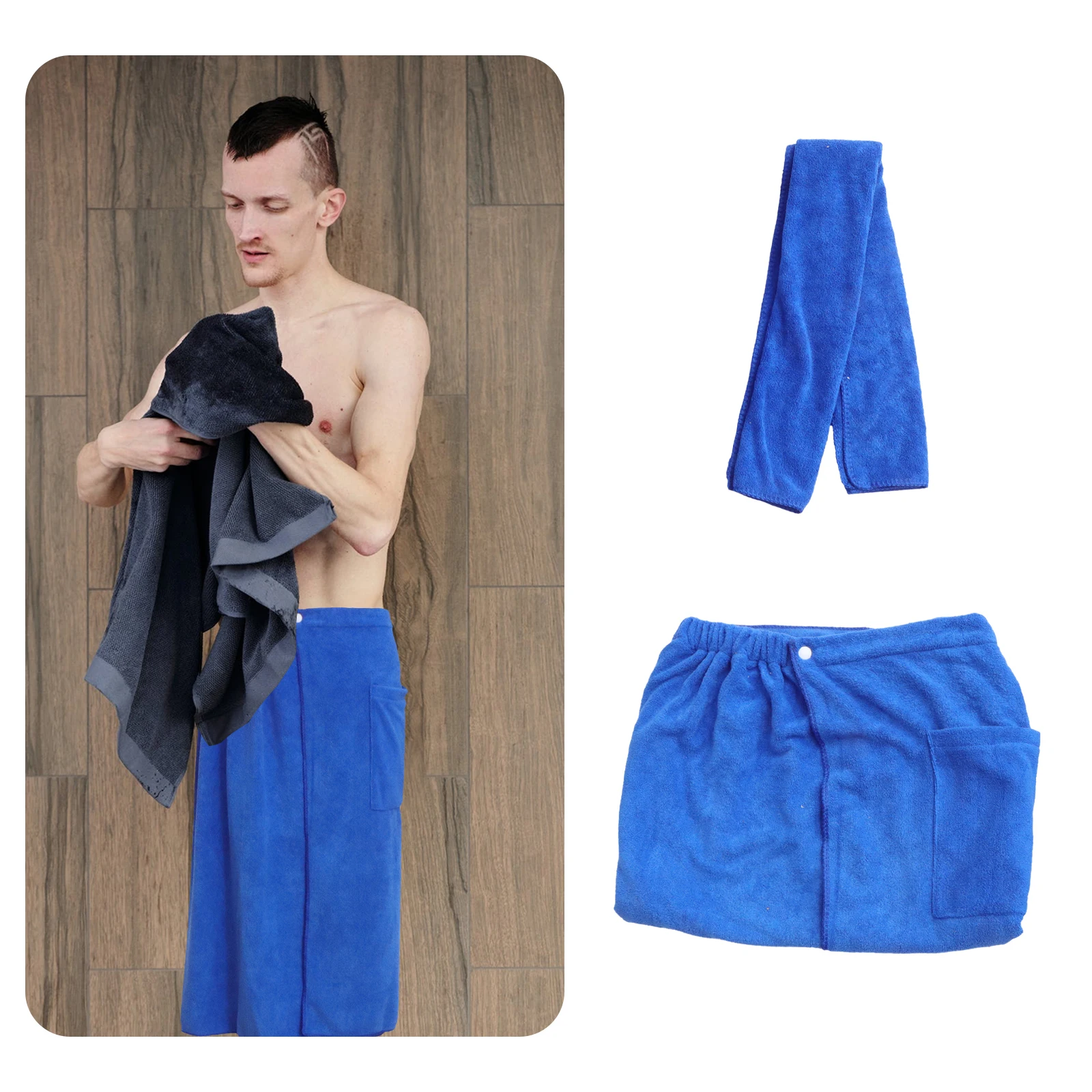 Bath Skirt Towel Fiber Bathrobe Men Wearable Quick Absorption Soft Comfort Bathroom Living Room
Bath Skirt Towel Fiber Bathrobe Men Wearable Quick Absorption Soft Comfort Bathroom Living Room