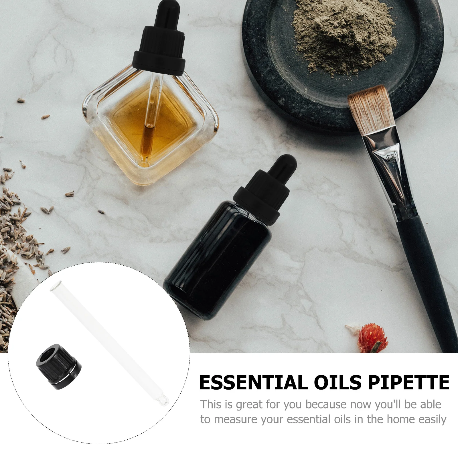 50 Pcs Droppers Glass Bottles Small for Oil Essential Oils Supply Pipette Black
50 Pcs Droppers Glass Bottles Small for Oil Essential Oils Supply Pipette Black