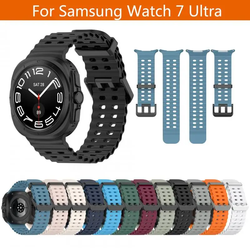 Compatible with Samsung Watch 7 Ultra 47mm Sports Silicone Strap Accessories Correa Galaxy Watch 47mm Ultra Strap
Compatible with Samsung Watch 7 Ultra 47mm Sports Silicone Strap Accessories Correa Galaxy Watch 47mm Ultra Strap