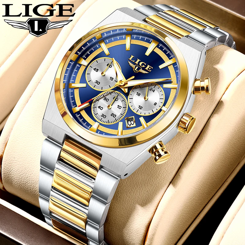 LIGE Fashion Luxury Quartz Man Watch Classic Business Stainless Steel Casual Waterproof Luminous Clock Auto Date Watches for Men
LIGE Fashion Luxury Quartz Man Watch Classic Business Stainless Steel Casual Waterproof Luminous Clock Auto Date Watches for Men