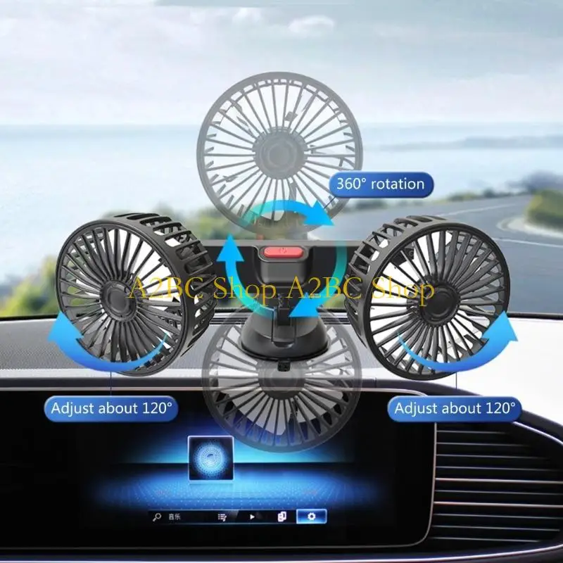 A2BC Охлаждающий вентилятор на присоске с двойной головкой, вращение на 360 °, охлаждающий вентилятор для грузовика, домашнего 3
A2BC Охлаждающий вентилятор на присоске с двойной головкой, вращение на 360 °, охлаждающий вентилятор для грузовика, домашнего 3