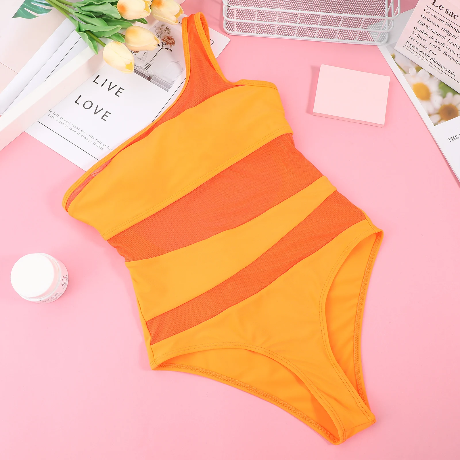 Mesh Splicing One Piece Swimsuit Women Cutout Swimsuits for Swimming Beach Pool Travel Honeymoon Elastic Breathable
Mesh Splicing One Piece Swimsuit Women Cutout Swimsuits for Swimming Beach Pool Travel Honeymoon Elastic Breathable