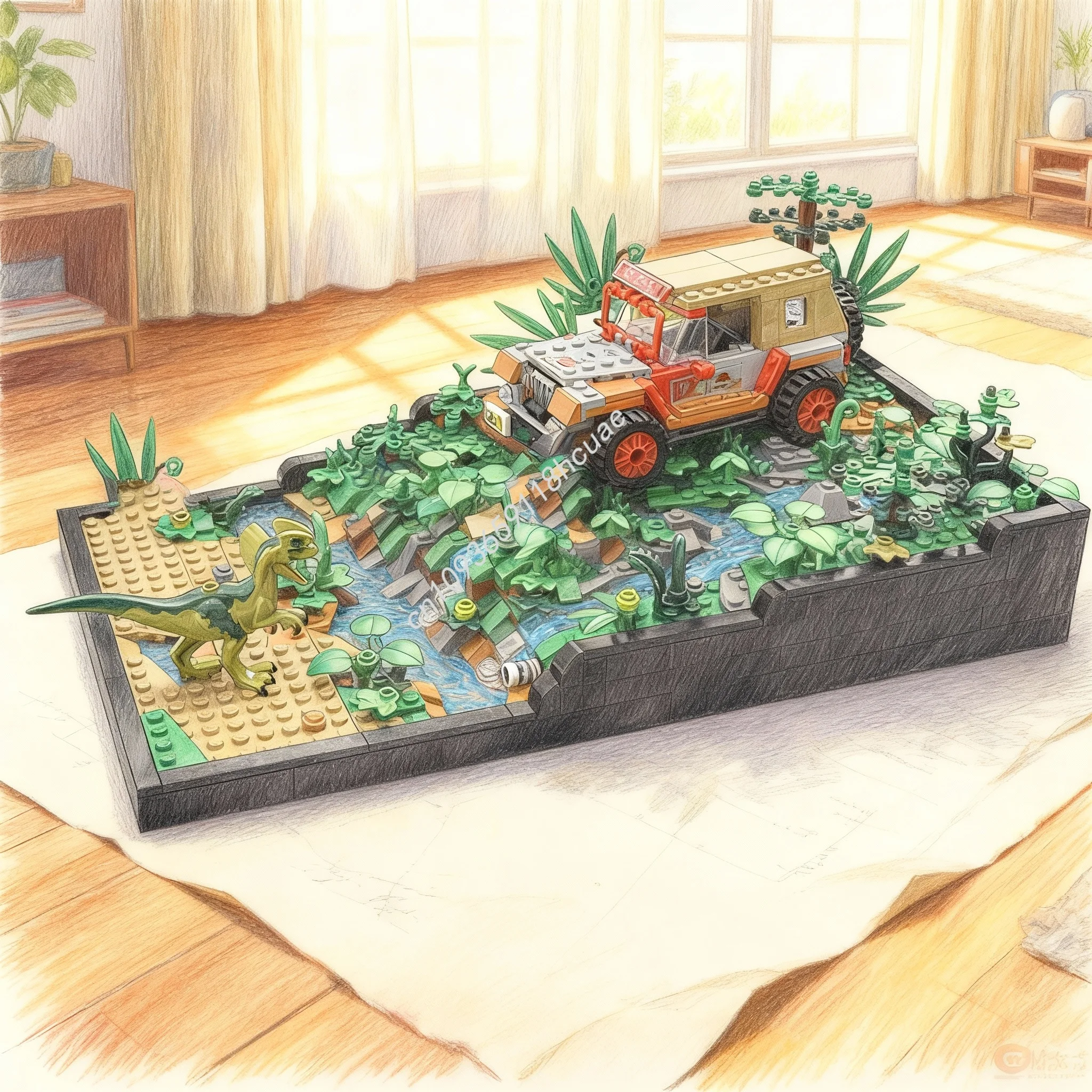 825pcs MOC Dilophosaurus Ambush Diorama Jurassic Model Building Blocks Toy Assemble DIY Education Kids Christmas Gift Brick
825pcs MOC Dilophosaurus Ambush Diorama Jurassic Model Building Blocks Toy Assemble DIY Education Kids Christmas Gift Brick