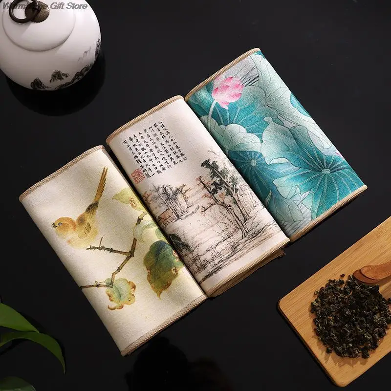 4 Pcs 18x40cm Ancient Style Chinese Painted Tea Towel Super Absorbent Tea Cloth Tea Ceremony Towel Zen Tea Mat Accessories
4 Pcs 18x40cm Ancient Style Chinese Painted Tea Towel Super Absorbent Tea Cloth Tea Ceremony Towel Zen Tea Mat Accessories