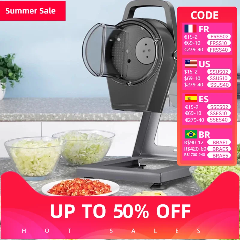 Garlic Slice Device Onion Cutter Vegetable Cutter Chopped Green Onion Machine Shredded Ginger Artifact Millet Pepper Machine
Garlic Slice Device Onion Cutter Vegetable Cutter Chopped Green Onion Machine Shredded Ginger Artifact Millet Pepper Machine
