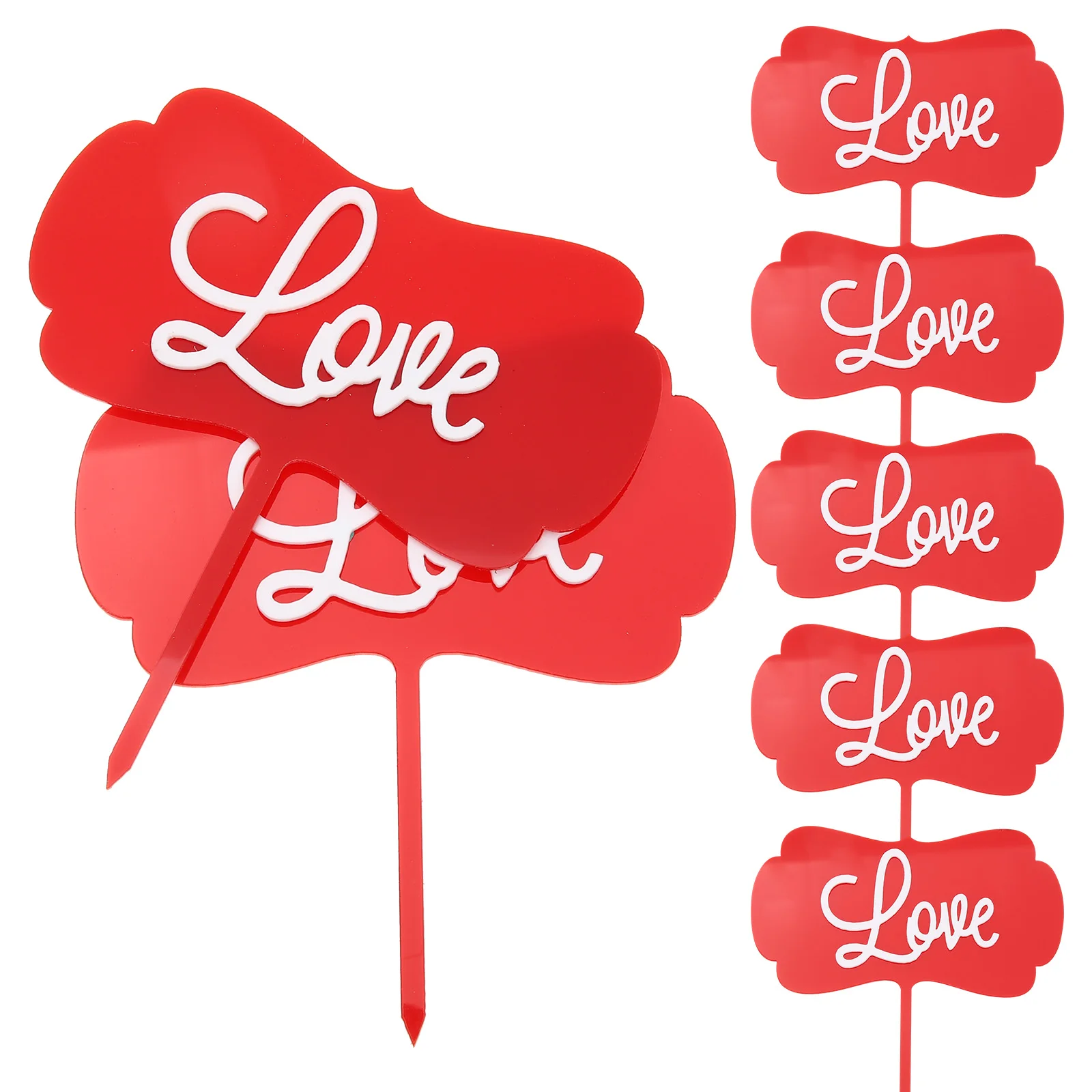 10pcs Cake Red Valentine Acrylic Toppers Wedding Creative Topper Cupcake Cupcake Toppers Dessert Picks
10pcs Cake Red Valentine Acrylic Toppers Wedding Creative Topper Cupcake Cupcake Toppers Dessert Picks
