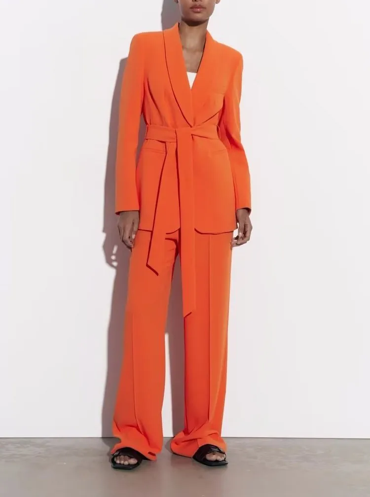 Spring New High Waist Dungarees 226483 with Belt Dr Coat 23087 Commute Sle Long Sve Polyester Suit Women's Faion
Spring New High Waist Dungarees 226483 with Belt Dr Coat 23087 Commute Sle Long Sve Polyester Suit Women's Faion