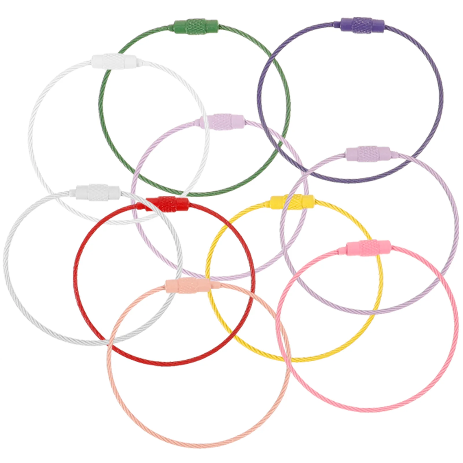 Color Spray Painted Rope Buckle Ring Convenient Wire Keychain Lanyard 201 Stainless Steel Tags
Color Spray Painted Rope Buckle Ring Convenient Wire Keychain Lanyard 201 Stainless Steel Tags