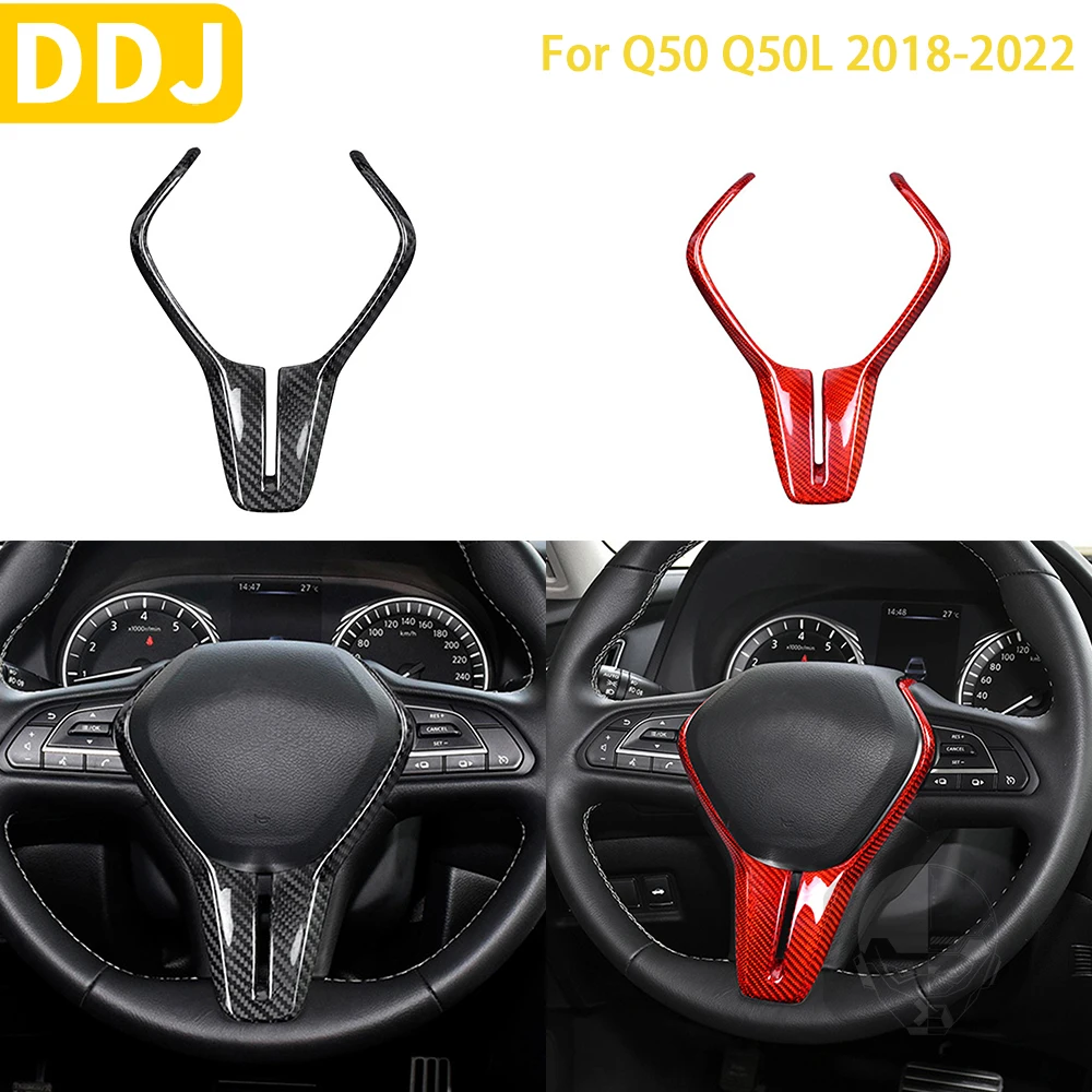 For Infiniti Q50 Q50L 2018 2019 2020 2021 2022 Accessories Real Carbon Fiber Car Steering Wheel Panel Cover Trim Decoration
For Infiniti Q50 Q50L 2018 2019 2020 2021 2022 Accessories Real Carbon Fiber Car Steering Wheel Panel Cover Trim Decoration