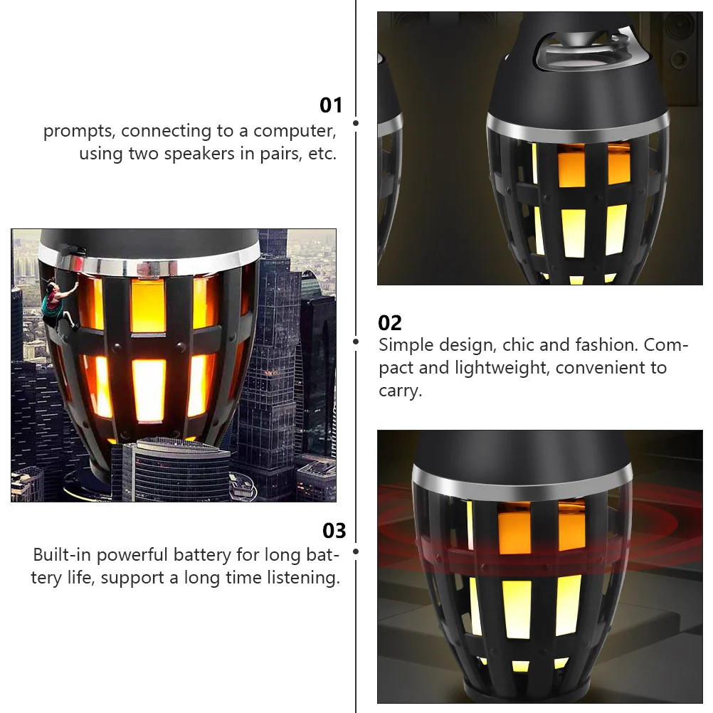 Wireless Portable Flame Lamp Speaker Simulated Compact Mini Speaker For Music Calling Long Life
Wireless Portable Flame Lamp Speaker Simulated Compact Mini Speaker For Music Calling Long Life