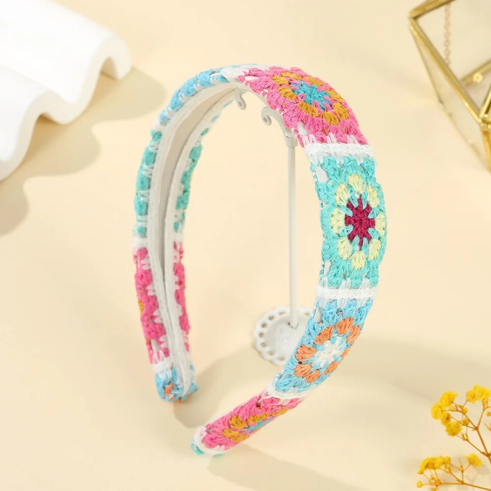 Seaside Colorful Wide Floral Hair Hoop Woven Polyester Flower Hollow Headband Sweet Anti-slip Bohemian Daisy Haiband Daily
Seaside Colorful Wide Floral Hair Hoop Woven Polyester Flower Hollow Headband Sweet Anti-slip Bohemian Daisy Haiband Daily