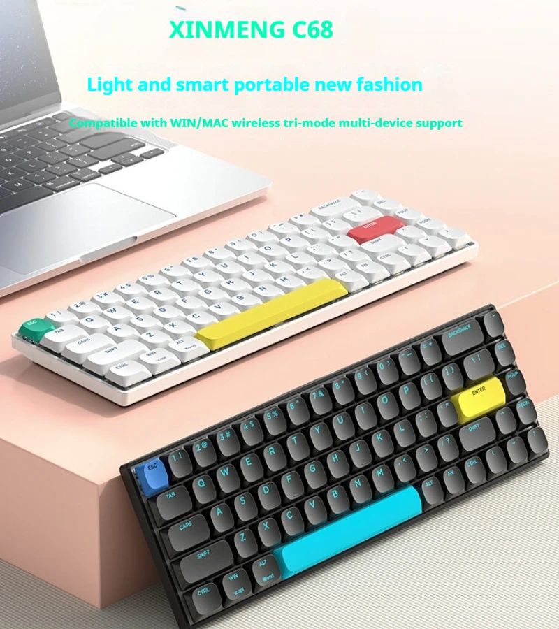 Xinmeng C68 Dwarf Axis Mechanical Keyboard Wireless 3 Mode Bluetooth Lightweight Portable Mute Axis Office for Mac Ipad Tablet
Xinmeng C68 Dwarf Axis Mechanical Keyboard Wireless 3 Mode Bluetooth Lightweight Portable Mute Axis Office for Mac Ipad Tablet