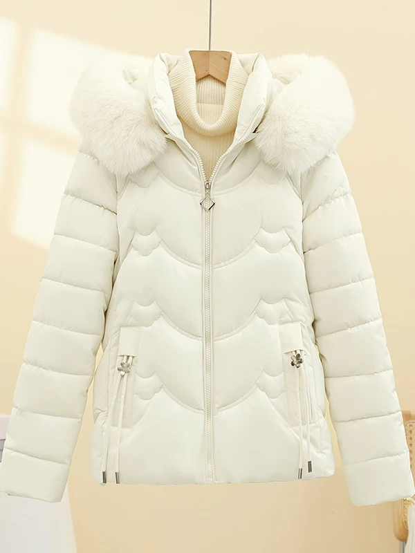 2025 Winter Thiened ort down Cotton Jaet Women's Slim Fit Coat with Big Fur Collar Korean Sle Commute Faion
2025 Winter Thiened ort down Cotton Jaet Women's Slim Fit Coat with Big Fur Collar Korean Sle Commute Faion