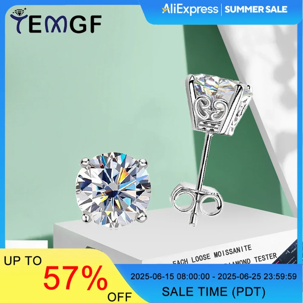 TEMGF 8mm Moissanite Ear Studs 4 Prong S925 Silver Holder for Women Classic Trendy Sparkling Fine Jewelry Date Love Gift 1 Pair
TEMGF 8mm Moissanite Ear Studs 4 Prong S925 Silver Holder for Women Classic Trendy Sparkling Fine Jewelry Date Love Gift 1 Pair