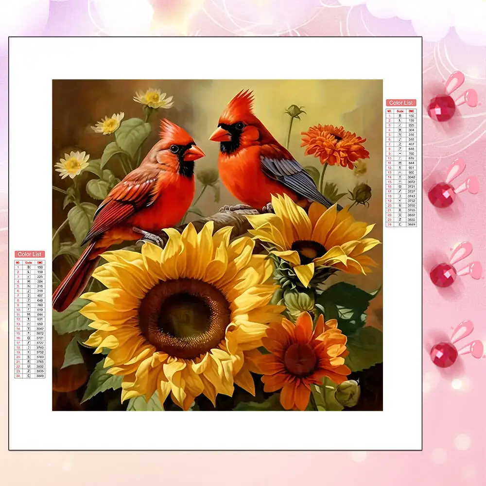 HUACAN 5D Diamond Painting Sunflower Flower Bird Animal Full Square Round Diamond Mosaic Home Wall Decoration
HUACAN 5D Diamond Painting Sunflower Flower Bird Animal Full Square Round Diamond Mosaic Home Wall Decoration
