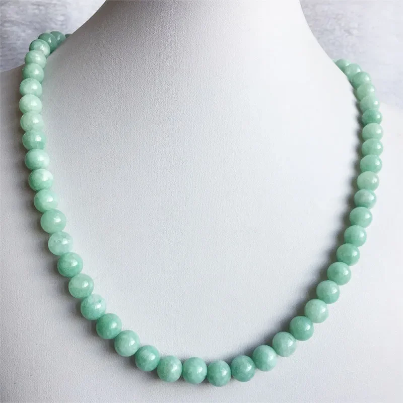 6/8/10MM Green Myanmar Jade Necklace Vintage Natural Stone Burma Jewelry Noble Elegant Exquisite Beaded Chain Choker Collier
6/8/10MM Green Myanmar Jade Necklace Vintage Natural Stone Burma Jewelry Noble Elegant Exquisite Beaded Chain Choker Collier