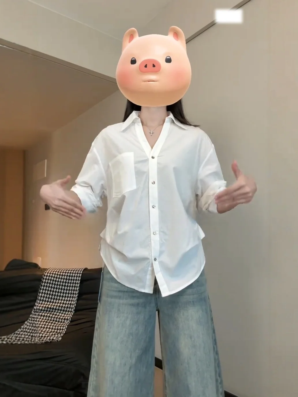 White Design Folded Waist Loose Women's irt Spring Slimming High nce Ele Top Korean Sle Long Sve Buttoned
White Design Folded Waist Loose Women's irt Spring Slimming High nce Ele Top Korean Sle Long Sve Buttoned