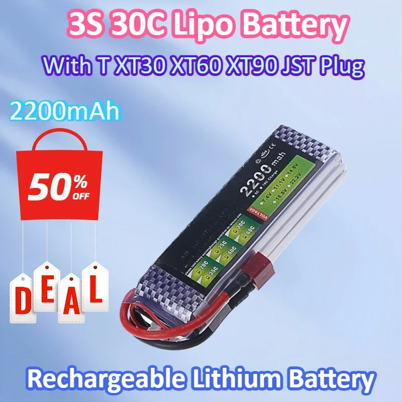 3S 30C 11.1V 2200mAh Lipo Rechargeable Battery for RC Drone Cars Airplane Helicopters Boats Toys Robot Polymer Lithium Battery
3S 30C 11.1V 2200mAh Lipo Rechargeable Battery for RC Drone Cars Airplane Helicopters Boats Toys Robot Polymer Lithium Battery