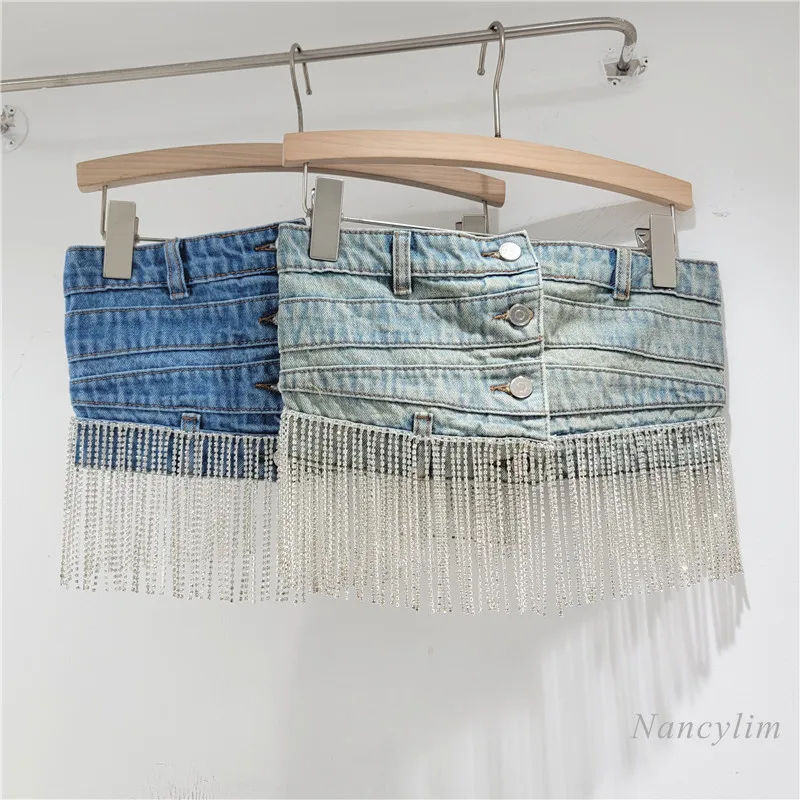 2024 Summer New Y2K Top Tassel Rhinestone Tank Sexy Hot Girl Style Single-Breasted Denim Chest Wrap Top Tube Tops
2024 Summer New Y2K Top Tassel Rhinestone Tank Sexy Hot Girl Style Single-Breasted Denim Chest Wrap Top Tube Tops