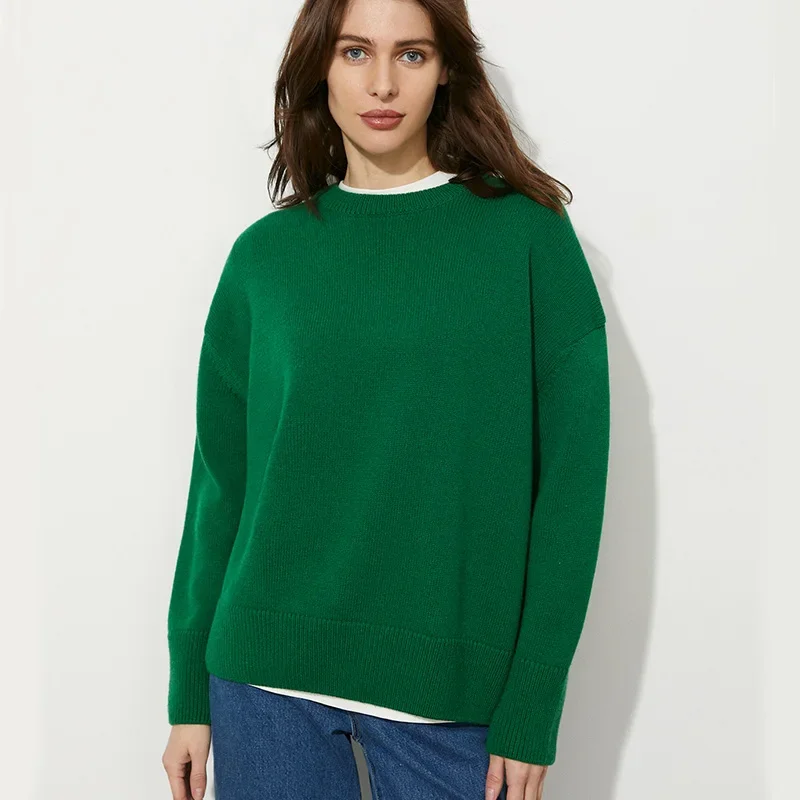 2024 New Women Sweater Pullovers Solid O-Neck Loose Thick Oversized Knitted Pullovers High quality Casual Women Sweater Coat
2024 New Women Sweater Pullovers Solid O-Neck Loose Thick Oversized Knitted Pullovers High quality Casual Women Sweater Coat