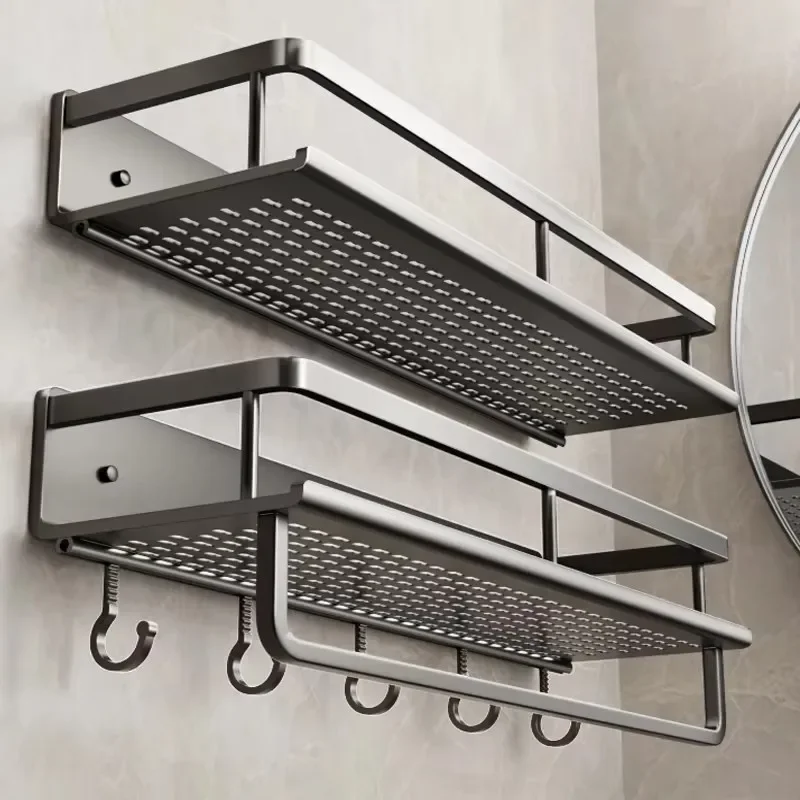 Aluminum punch-free bathroom rack toilet shelf toilet space aluminum no drill hanging rack bathroom organizer hang on the wall
Aluminum punch-free bathroom rack toilet shelf toilet space aluminum no drill hanging rack bathroom organizer hang on the wall