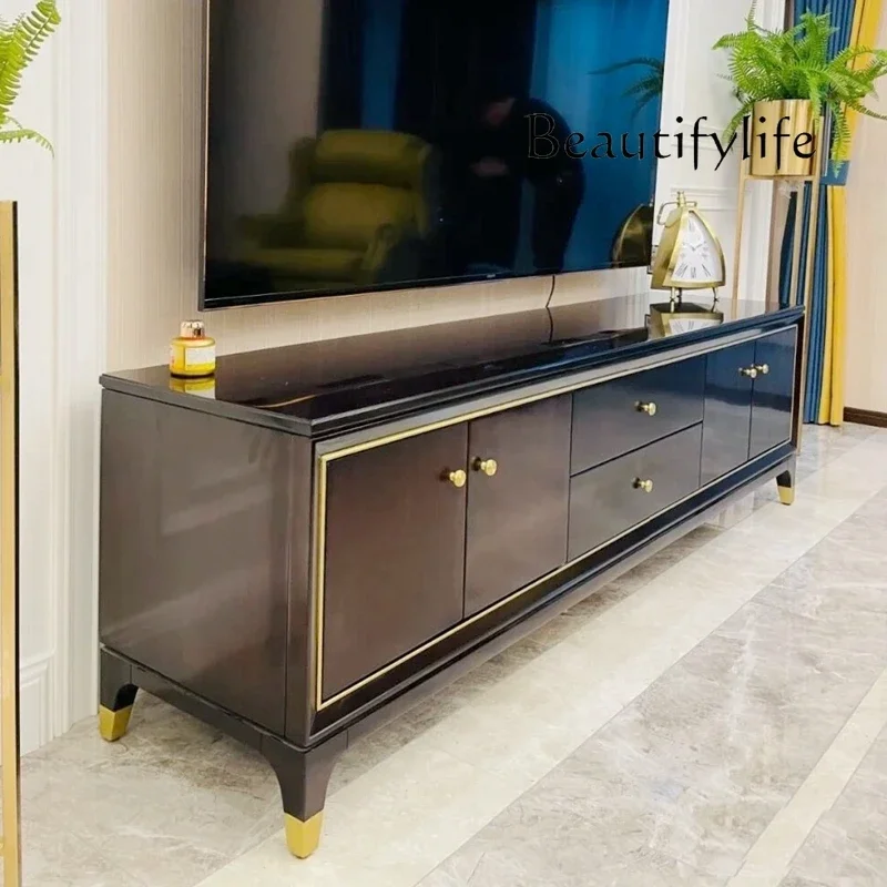 Light luxury TV cabinet Living room video cabinet Solid wood high-end new Chinese style postmodern brown TV cabinet
Light luxury TV cabinet Living room video cabinet Solid wood high-end new Chinese style postmodern brown TV cabinet