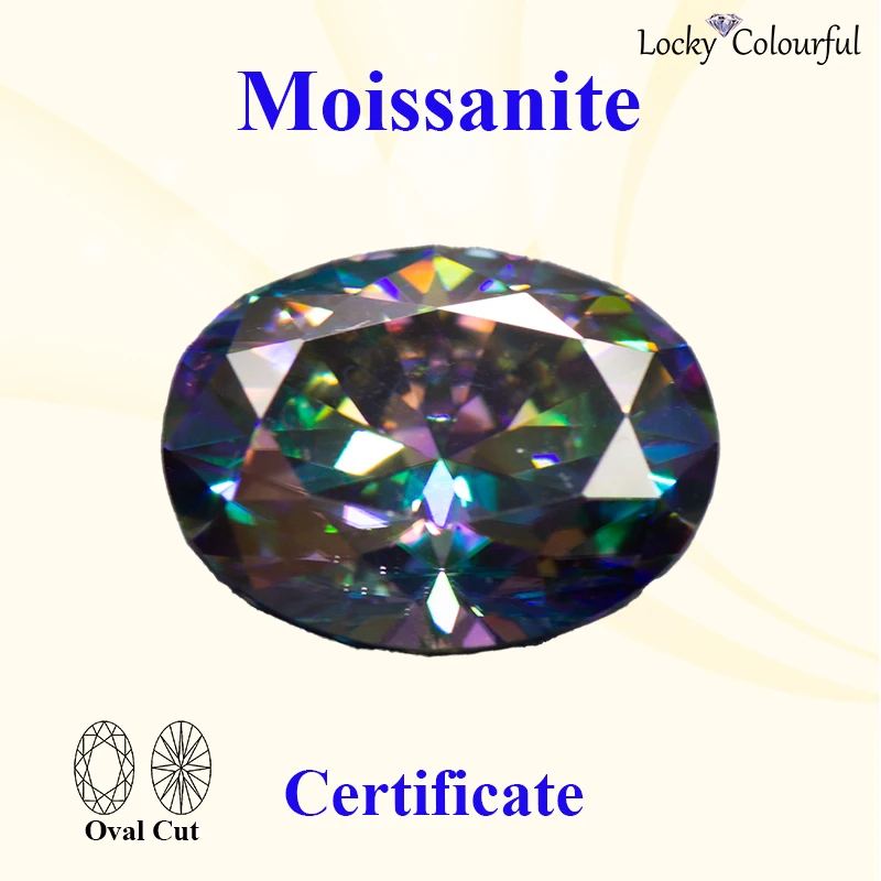 Moissanite Oval Cut Rainbow Green Color VVS1 for Charms Beads with GRA Certificate DIY Jewelry Making Necklace Pendant Materials
Moissanite Oval Cut Rainbow Green Color VVS1 for Charms Beads with GRA Certificate DIY Jewelry Making Necklace Pendant Materials
