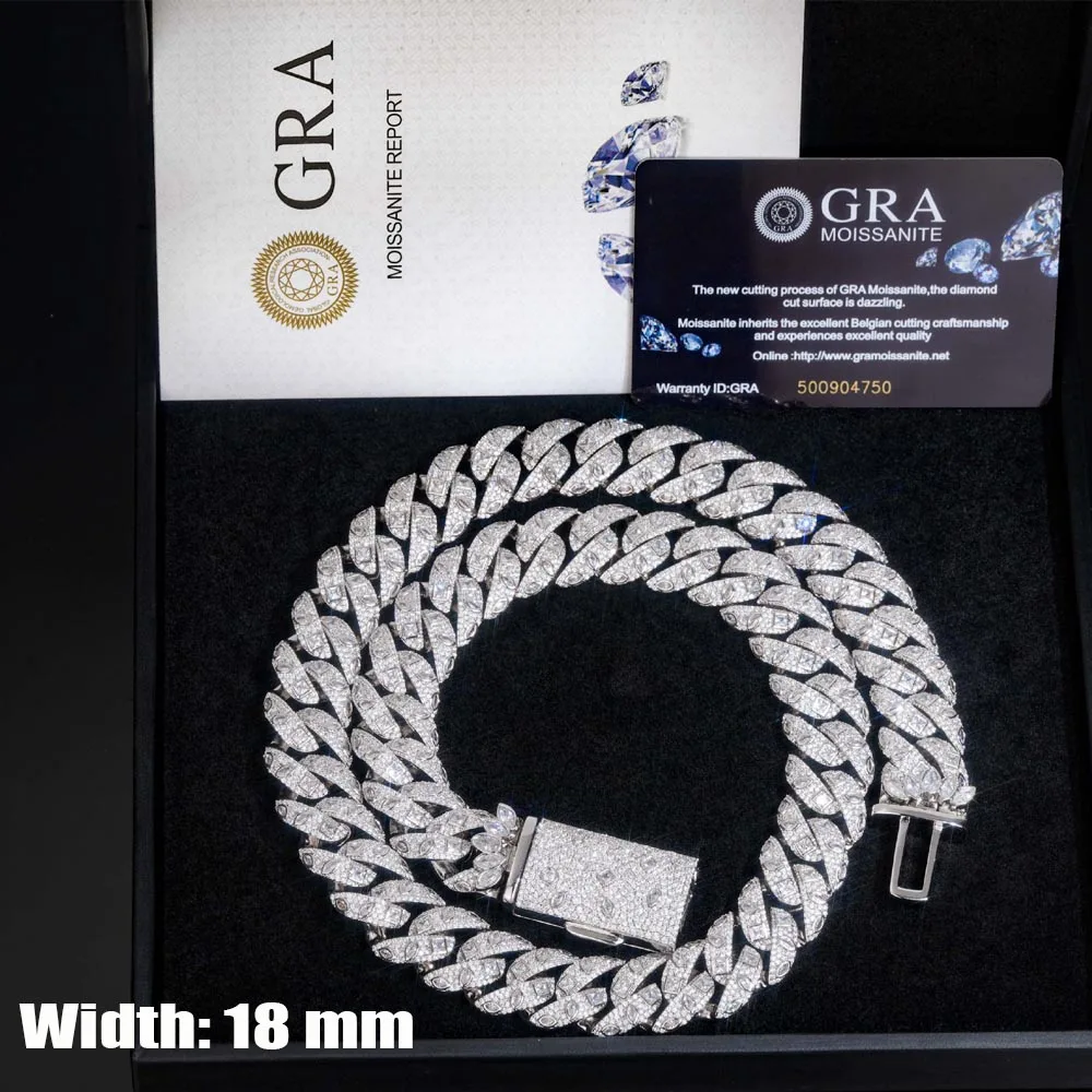 S925 Sterling Silver Moissanite Cuban Link Chain for Men Choker Necklace Prong Setting Big Heavy Chunky Hip Hop Jewelry Gifts
S925 Sterling Silver Moissanite Cuban Link Chain for Men Choker Necklace Prong Setting Big Heavy Chunky Hip Hop Jewelry Gifts