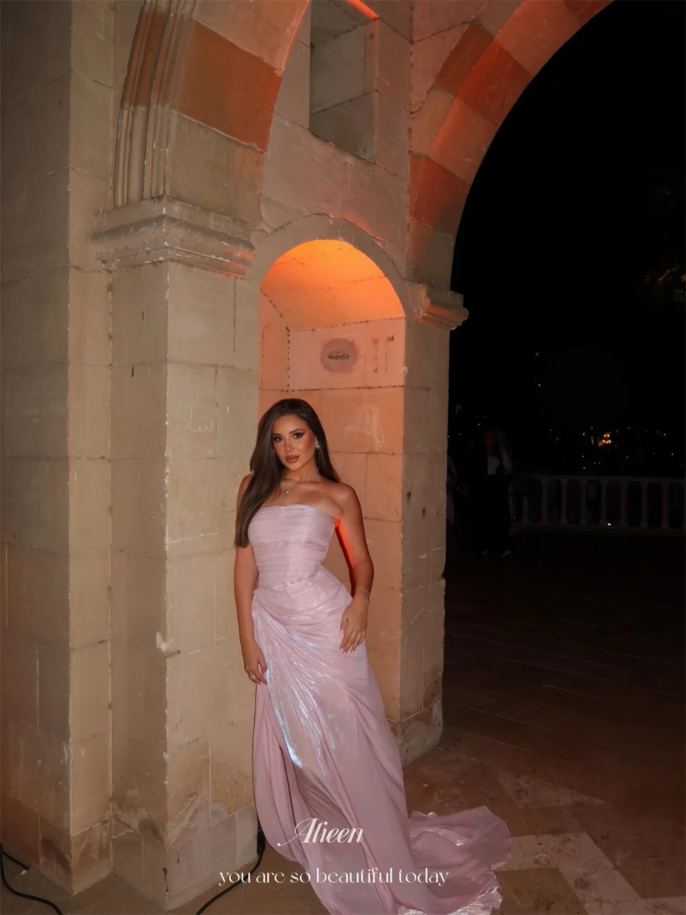 Aileen Satin Strapless pink Straight Evening Dress 2026 Prom Dress Elegant Luxury Formal Corset Bodice Draped Customized
Aileen Satin Strapless pink Straight Evening Dress 2026 Prom Dress Elegant Luxury Formal Corset Bodice Draped Customized