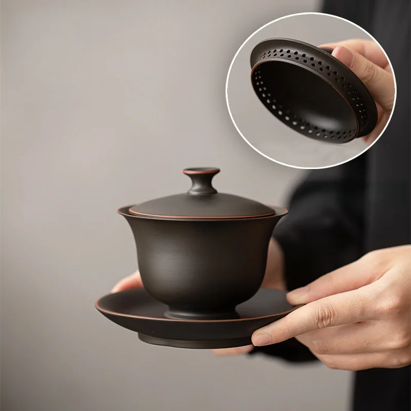 Jianshui Clay Purple Pottery Gaiwan Ceramic Handmade Household Kung Fut Tea Bowl Tea Maker Tea Ceremony
Jianshui Clay Purple Pottery Gaiwan Ceramic Handmade Household Kung Fut Tea Bowl Tea Maker Tea Ceremony
