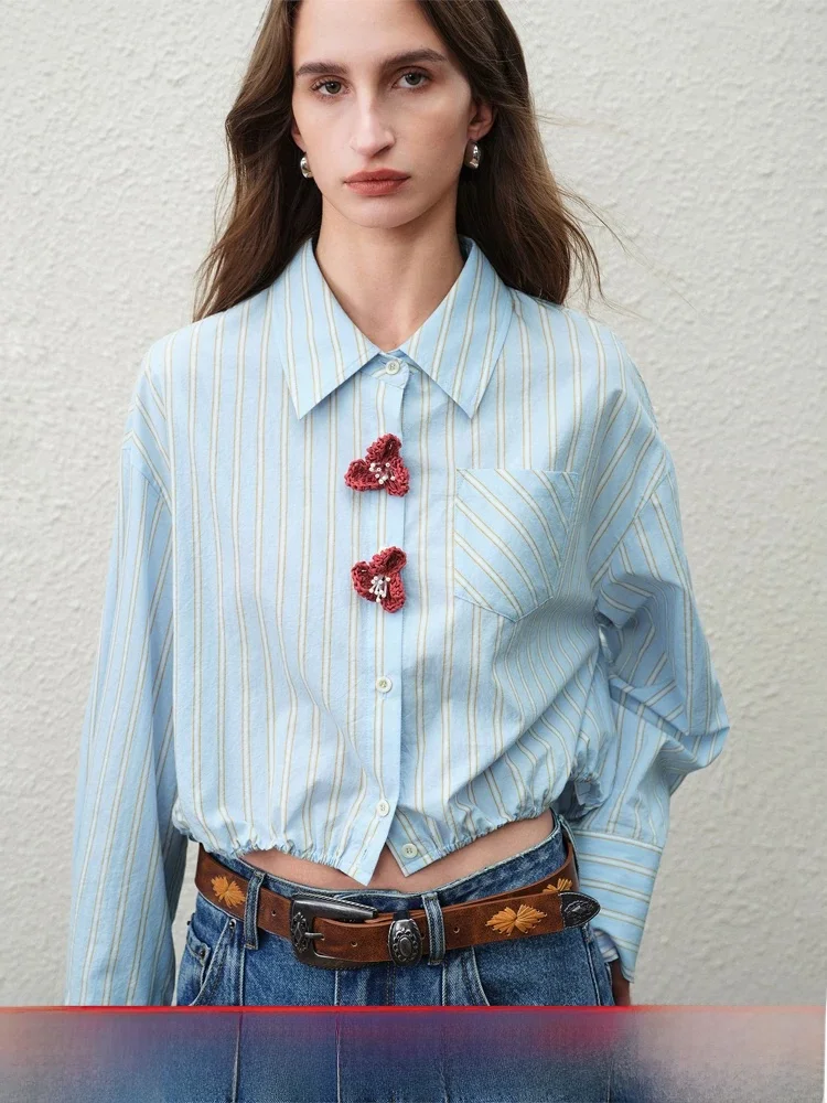 Luxury Series ort Sve Long irt New Spring Striped Design Sense Casual Cotton Women's Ne Button up Top
Luxury Series ort Sve Long irt New Spring Striped Design Sense Casual Cotton Women's Ne Button up Top