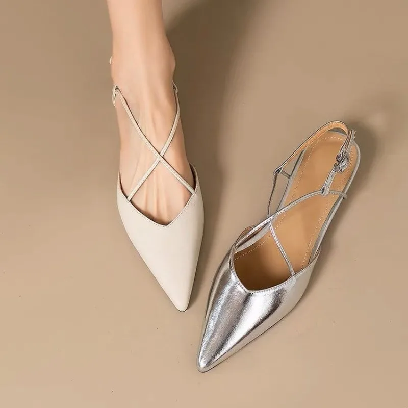 Basic Pointed Toe Women Sandals Cross-Tied Low Heels Pumps Genuine Leather Mature Office Party Shoes Woman Spring Summer
Basic Pointed Toe Women Sandals Cross-Tied Low Heels Pumps Genuine Leather Mature Office Party Shoes Woman Spring Summer