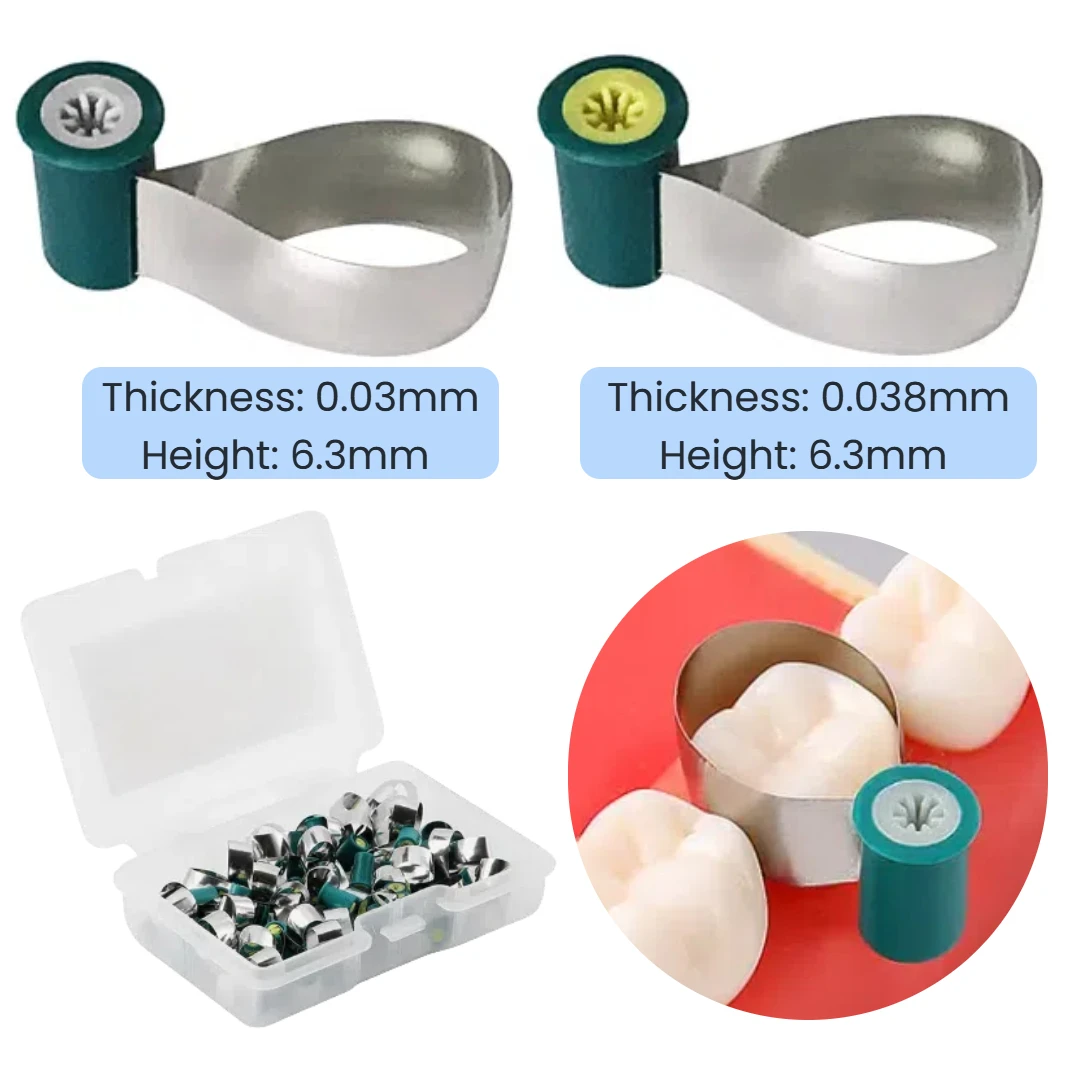 Dental ReelMatrix 6.3mm Matrix Bands Steel Matrices Double-Side Contoured Dead Soft Shaped Fits Garriison Empty Reel Kerr
Dental ReelMatrix 6.3mm Matrix Bands Steel Matrices Double-Side Contoured Dead Soft Shaped Fits Garriison Empty Reel Kerr