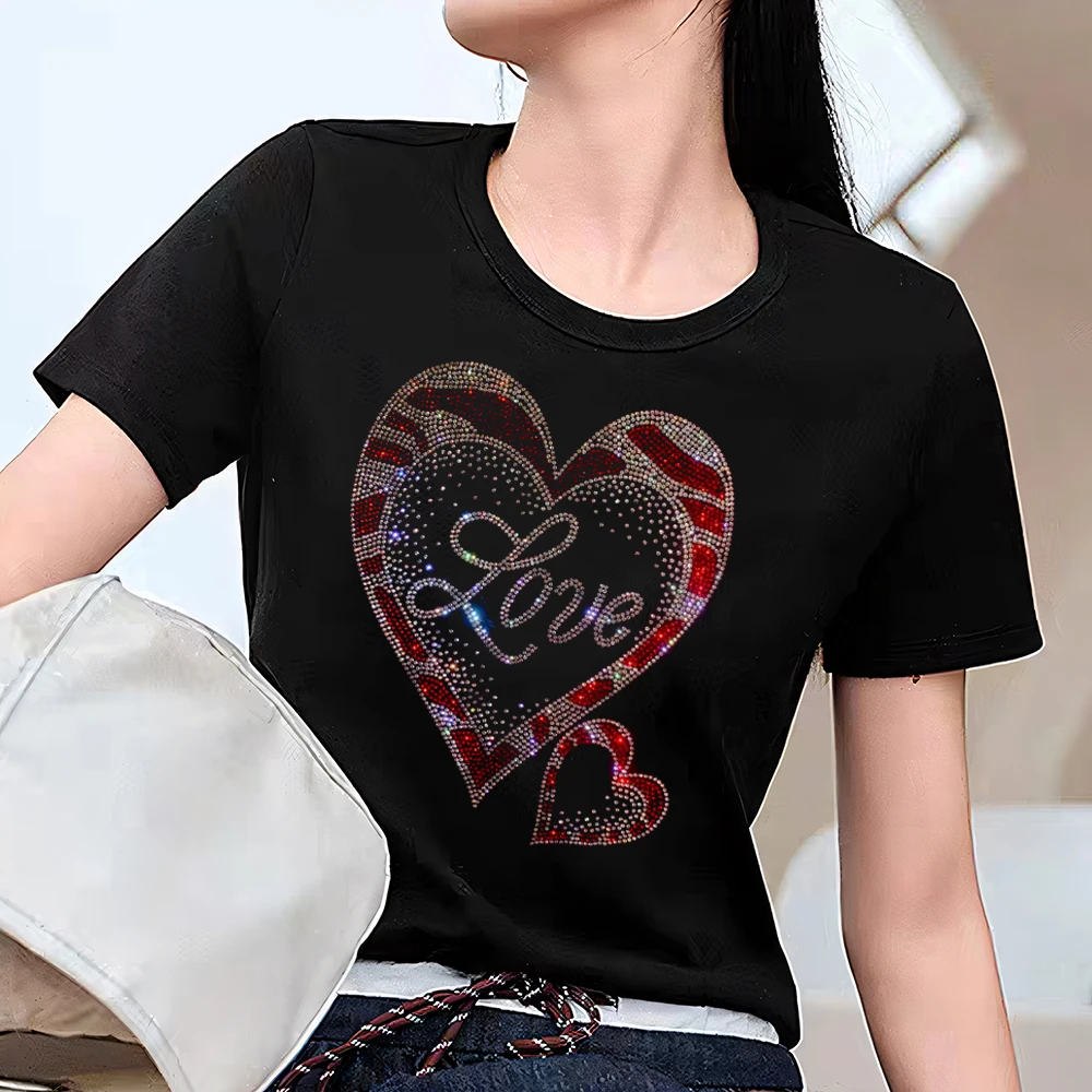 Diamond Women's Short sleeves T-Shirt Bling Streetwear Tees Soft Cotton Vintage love Graphic Tops Summer Casual Fashion S-4XL
Diamond Women's Short sleeves T-Shirt Bling Streetwear Tees Soft Cotton Vintage love Graphic Tops Summer Casual Fashion S-4XL
