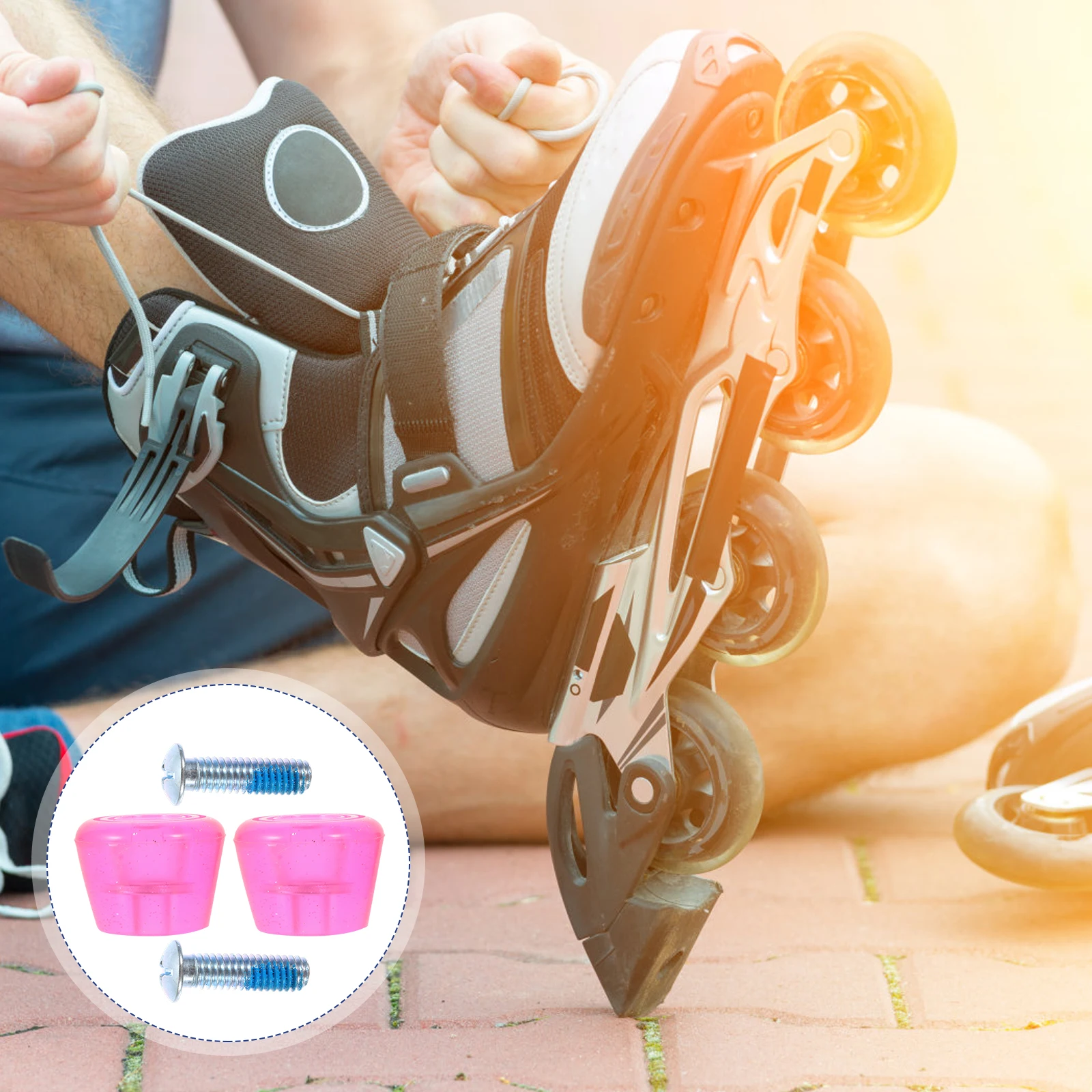 Portable Replaceable Skate Toe Stops Sturdy Wear resistant Brakes Large Area Stopper Adjustable Height Suitable Roller Skates
Portable Replaceable Skate Toe Stops Sturdy Wear resistant Brakes Large Area Stopper Adjustable Height Suitable Roller Skates