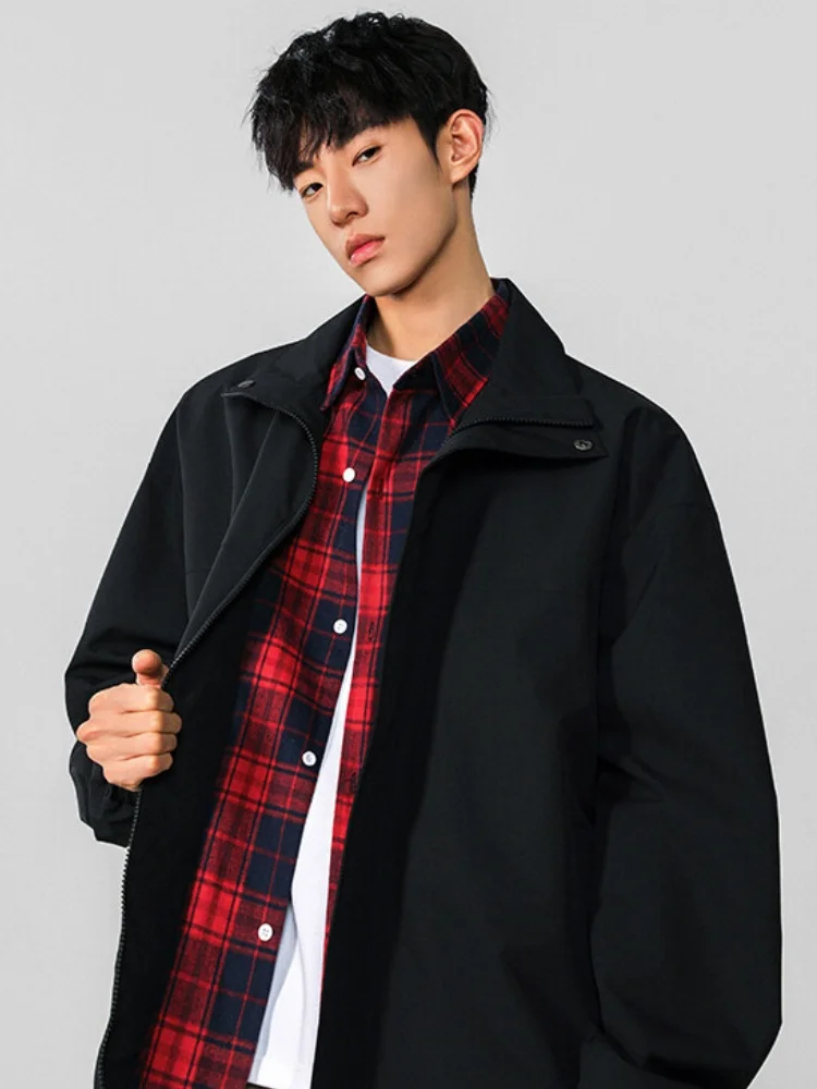 Men's Spring Autumn Plaid Patchwork Flight Jaet Fake Two-Piece CleanFit Top Youth American Sle Loose Fit Windproof Zipper
Men's Spring Autumn Plaid Patchwork Flight Jaet Fake Two-Piece CleanFit Top Youth American Sle Loose Fit Windproof Zipper