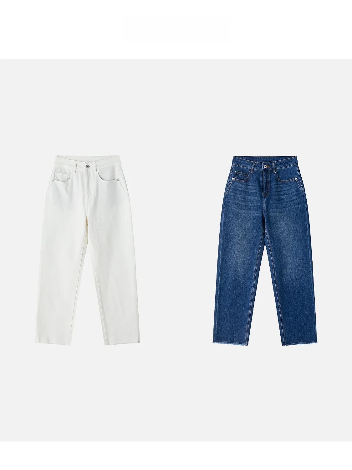 Blue White Denim Anti-Wrinkle Wear-Resistant Four-Dimensional Elastic Straight Leg Slimming Jeans High Waist Long Pants
Blue White Denim Anti-Wrinkle Wear-Resistant Four-Dimensional Elastic Straight Leg Slimming Jeans High Waist Long Pants