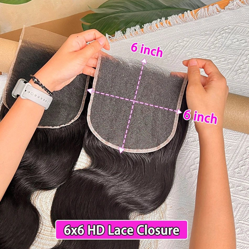 6x6 HD Lace Closure Body Wave Human Hair Natural Black Color Deep Part Preplucked Bleached Knots Invisible Lace Raw Virgin Hair
6x6 HD Lace Closure Body Wave Human Hair Natural Black Color Deep Part Preplucked Bleached Knots Invisible Lace Raw Virgin Hair