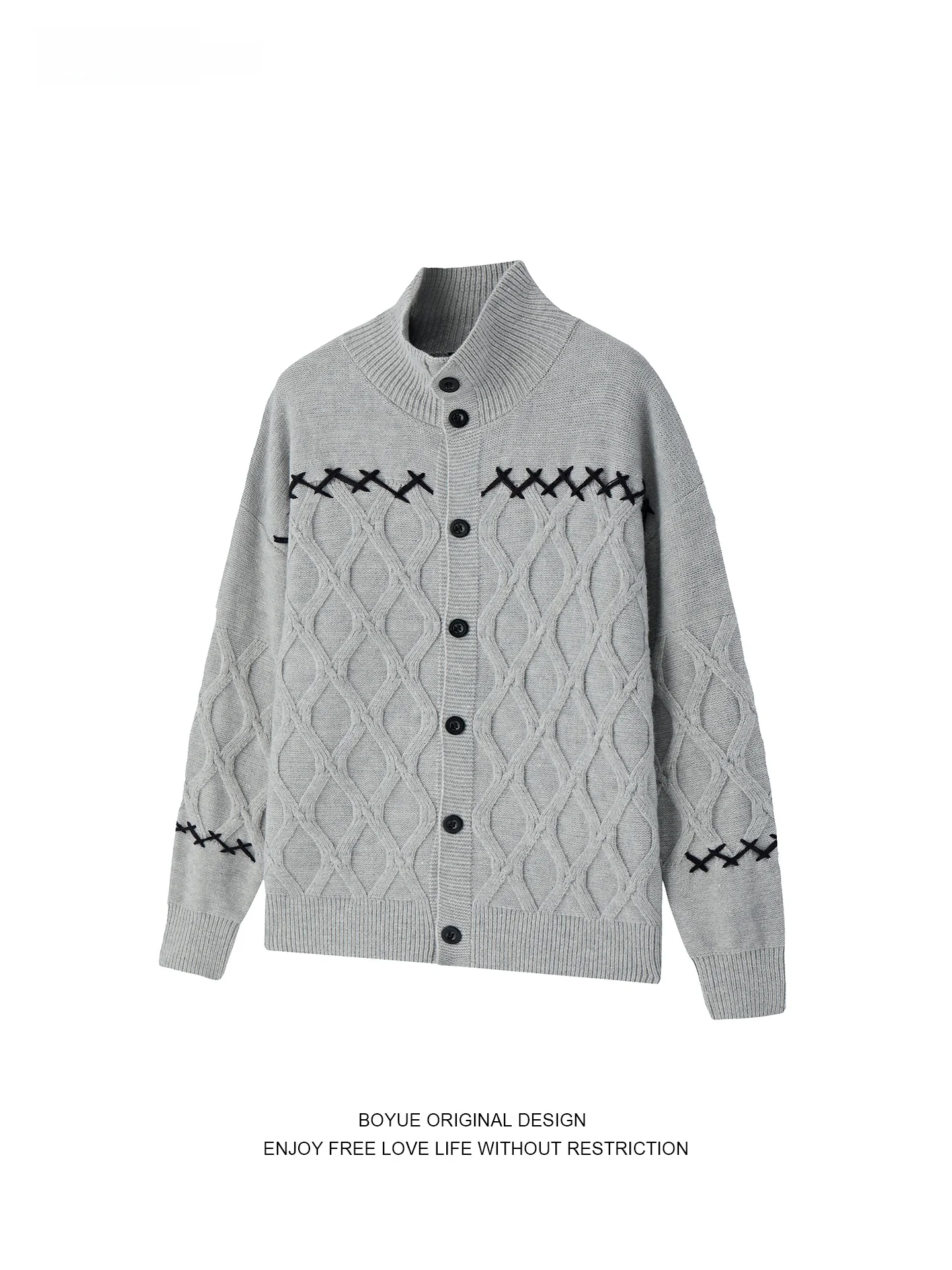 Мужской вязаный свитер Boyue с воротником-стойкой на пуговицах, ромбовидным узором, повседневный, теплый, удлиненный, для зимы
Мужской вязаный свитер Boyue с воротником-стойкой на пуговицах, ромбовидным узором, повседневный, теплый, удлиненный, для зимы