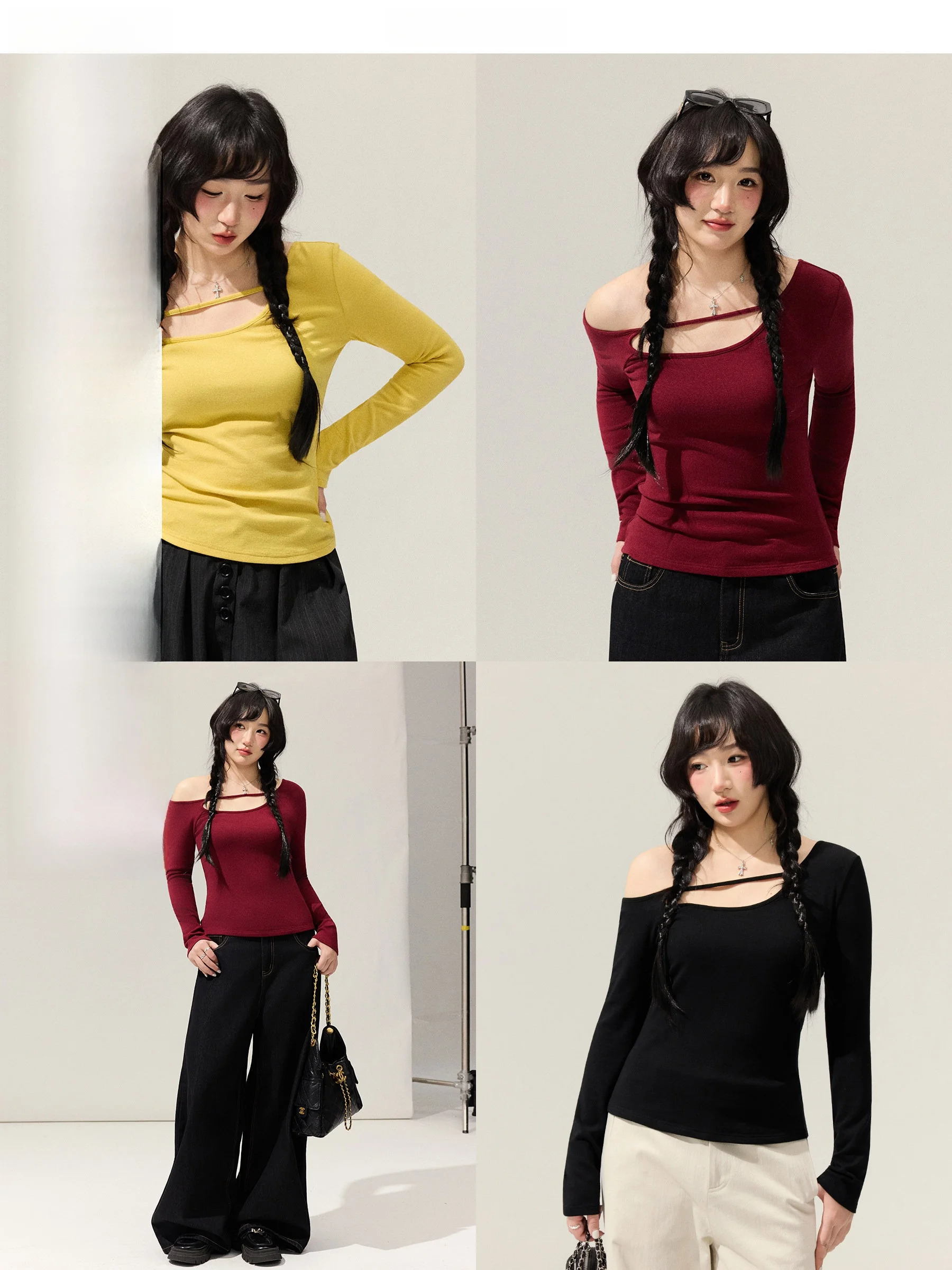 Asymmetric Ne Long Sve T-irt plus Size Casual Sle Women's Top JiuLu Workop "Spring's Pulse" Design for Plump Women
Asymmetric Ne Long Sve T-irt plus Size Casual Sle Women's Top JiuLu Workop "Spring's Pulse" Design for Plump Women