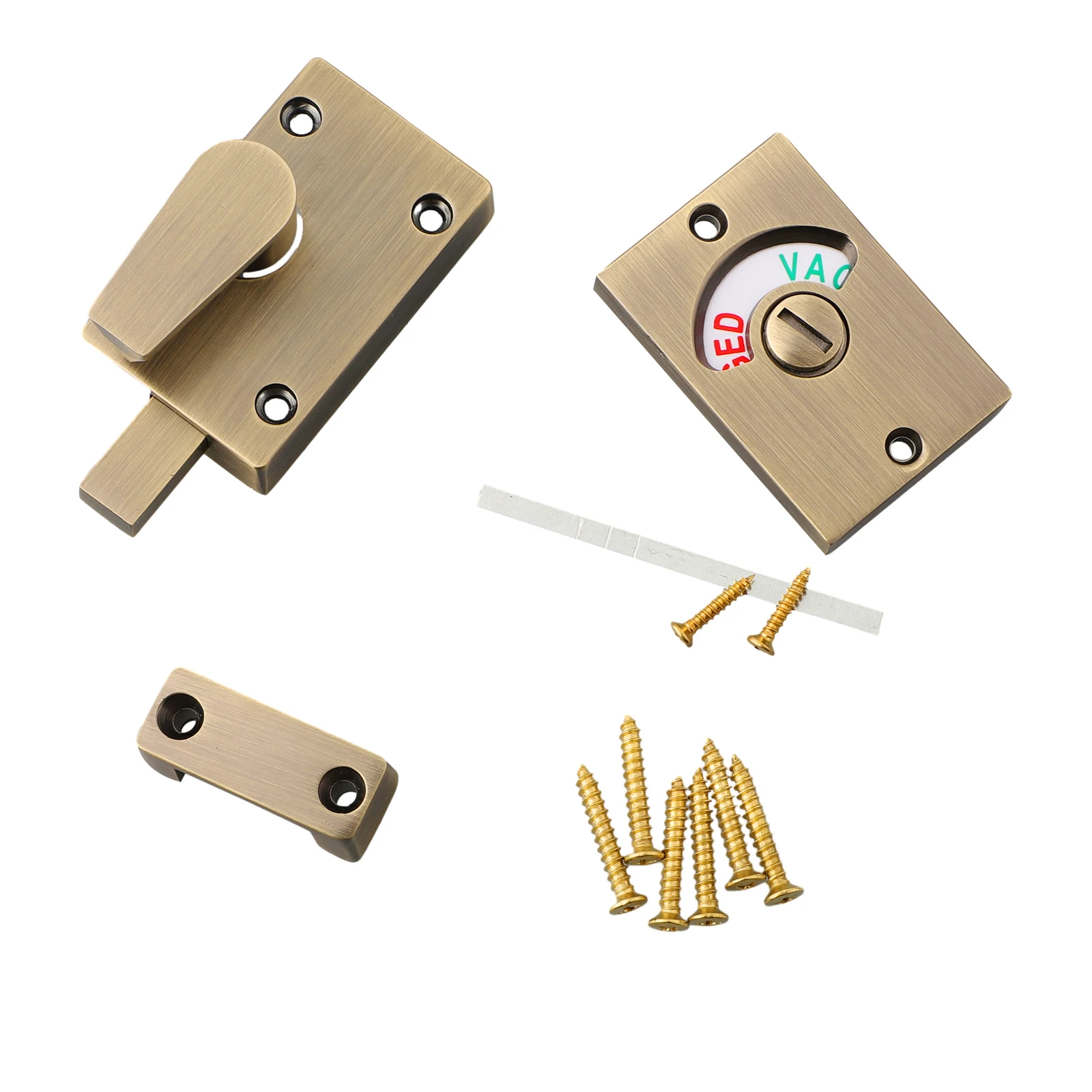 Bronze Indicator Bolt Bathroom Privacy Anti Theft Bathrooms Anti Prying Features LEDs Outer Cover Room Is Occupied
Bronze Indicator Bolt Bathroom Privacy Anti Theft Bathrooms Anti Prying Features LEDs Outer Cover Room Is Occupied