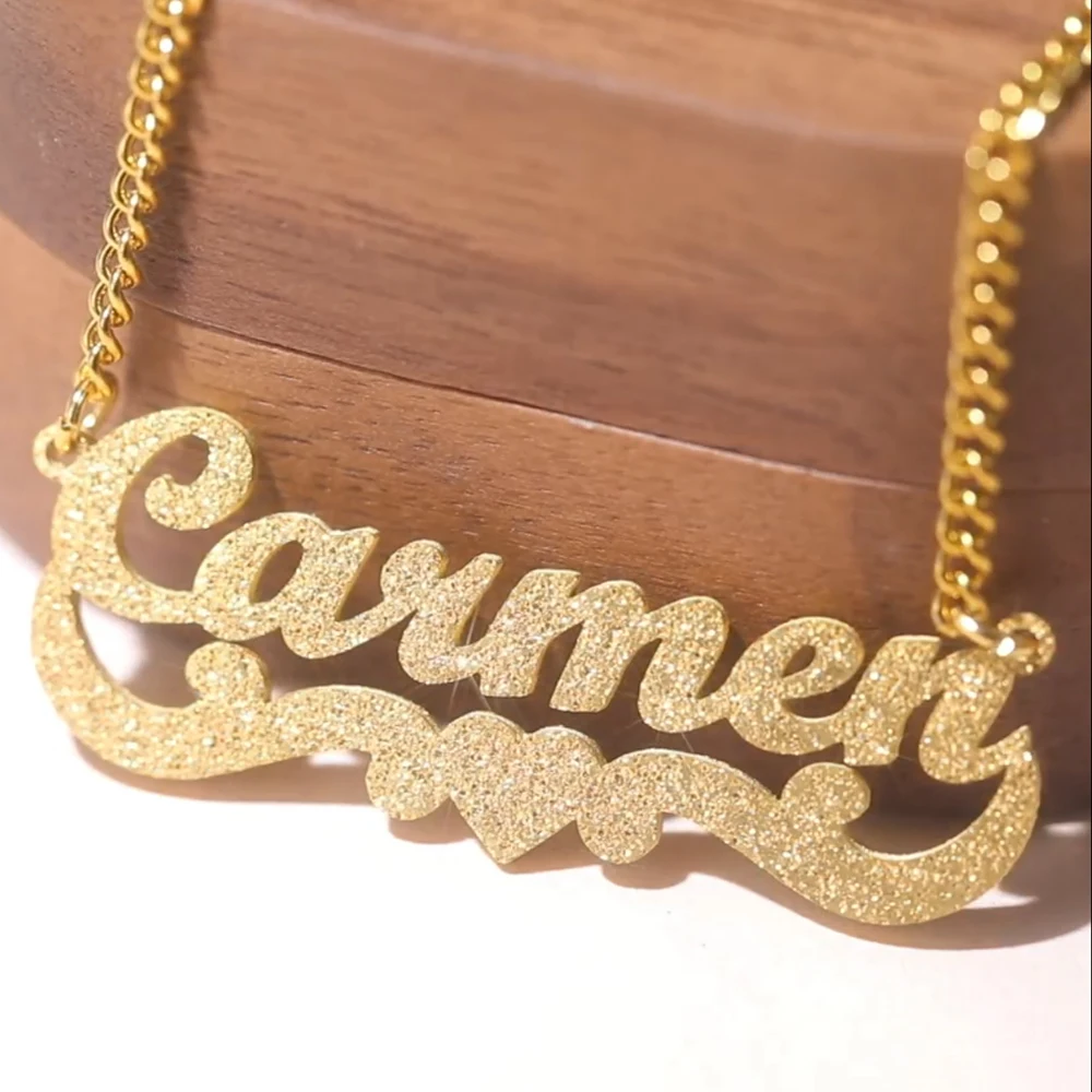 My Shape Custom Name Sparkling Necklaces Stainless Steel Customized Bling Frosted Pendants Personalized Name Chain Jewelry Gifts
My Shape Custom Name Sparkling Necklaces Stainless Steel Customized Bling Frosted Pendants Personalized Name Chain Jewelry Gifts