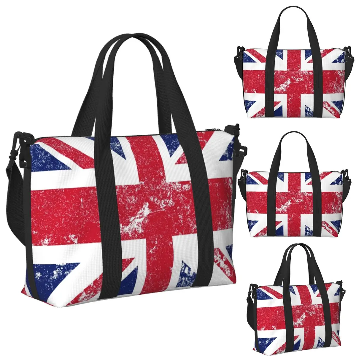 Custom Distressed Union Jack Flag Beach Travel Bag Large Capacity Tote Bags for Gym Yoga Women Shopping Duffle Shoulder Bag
Custom Distressed Union Jack Flag Beach Travel Bag Large Capacity Tote Bags for Gym Yoga Women Shopping Duffle Shoulder Bag