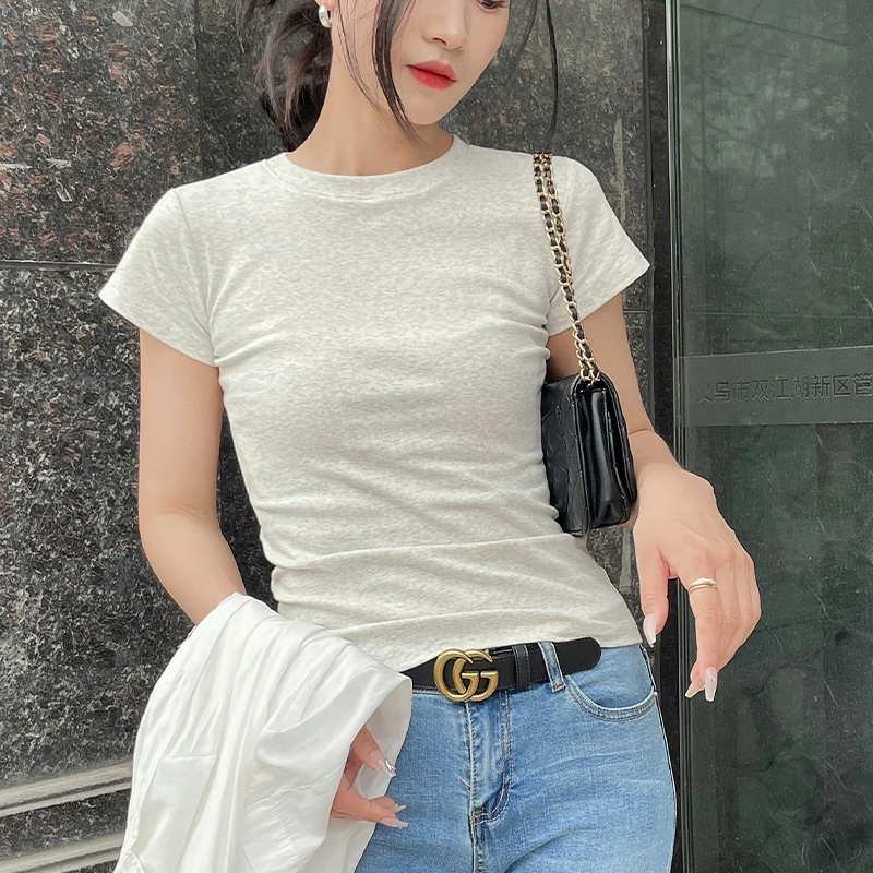 2025 Women's Round Neck Solid Color Casual T-Shirt - Soft Cotton Summer Basic Top, Breathable & Versatile
2025 Women's Round Neck Solid Color Casual T-Shirt - Soft Cotton Summer Basic Top, Breathable & Versatile